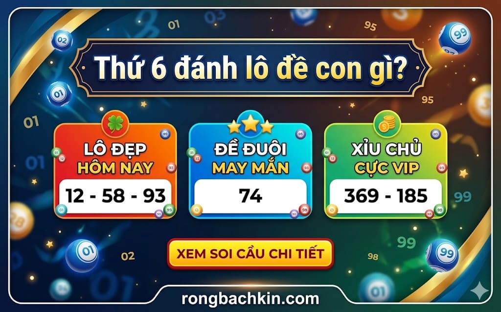 Thứ 6 đánh lô đề con gì