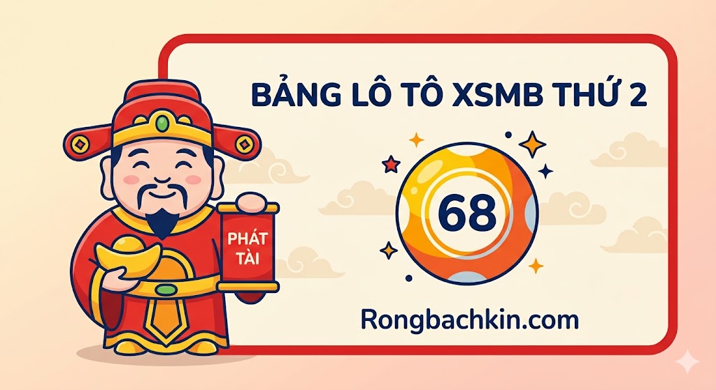 Bảng Lô Tô XSMB Thứ 2